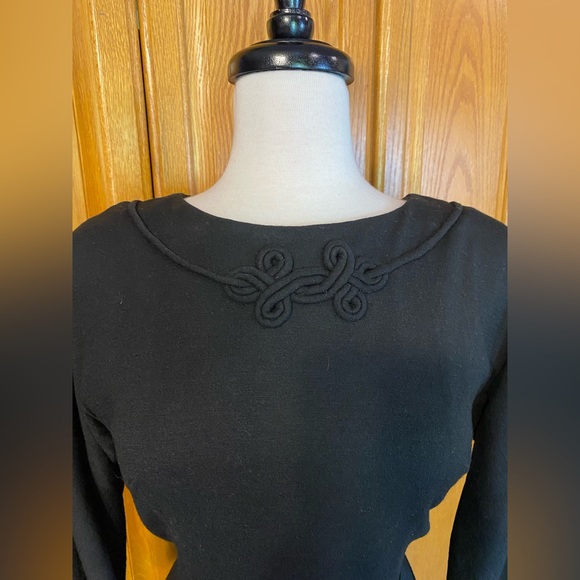 IRA RENTNER AUTHENTIC VINTAGE WOOL LBD PINUP WIGGLE FITTED CLASSIC MADMEN DRESS - Picture 4 of 10